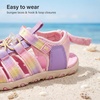 image:imageStelle Girls ClosedToe Water Hiking Beach Outdoor Sport Sandals  Adjustable HookandLoop Straps Boys amp Girls Athletic Shoes Summer Everyday Wear QuickDrying Materials Toddler to Big KidsSunset Glow