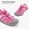 image:imageStelle Girls ClosedToe Water Hiking Beach Outdoor Sport Sandals  Adjustable HookandLoop Straps Boys amp Girls Athletic Shoes Summer Everyday Wear QuickDrying Materials Toddler to Big KidsFuchsia