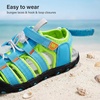 image:imageStelle Girls ClosedToe Water Hiking Beach Outdoor Sport Sandals  Adjustable HookandLoop Straps Boys amp Girls Athletic Shoes Summer Everyday Wear QuickDrying Materials Toddler to Big KidsAcid Blue