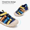 image:imageStelle Girls ClosedToe Water Hiking Beach Outdoor Sport Sandals  Adjustable HookandLoop Straps Boys amp Girls Athletic Shoes Summer Everyday Wear QuickDrying Materials Toddler to Big KidsSolar Pop