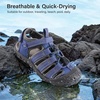 image:imageStelle Girls ClosedToe Water Hiking Beach Outdoor Sport Sandals  Adjustable HookandLoop Straps Boys amp Girls Athletic Shoes Summer Everyday Wear QuickDrying Materials Toddler to Big KidsNavy