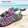 image:imageStelle Girls ClosedToe Water Hiking Beach Outdoor Sport Sandals  Adjustable HookandLoop Straps Boys amp Girls Athletic Shoes Summer Everyday Wear QuickDrying Materials Toddler to Big KidsIntense Magenta