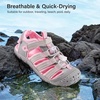 image:imageStelle Girls ClosedToe Water Hiking Beach Outdoor Sport Sandals  Adjustable HookandLoop Straps Boys amp Girls Athletic Shoes Summer Everyday Wear QuickDrying Materials Toddler to Big KidsGrey