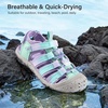 image:imageStelle Girls ClosedToe Water Hiking Beach Outdoor Sport Sandals  Adjustable HookandLoop Straps Boys amp Girls Athletic Shoes Summer Everyday Wear QuickDrying Materials Toddler to Big KidsLilac Mint