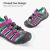 image:imageStelle Girls ClosedToe Water Hiking Beach Outdoor Sport Sandals  Adjustable HookandLoop Straps Boys amp Girls Athletic Shoes Summer Everyday Wear QuickDrying Materials Toddler to Big KidsIntense Magenta