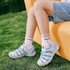 image:imageStelle Girls ClosedToe Water Hiking Beach Outdoor Sport Sandals  Adjustable HookandLoop Straps Boys amp Girls Athletic Shoes Summer Everyday Wear QuickDrying Materials Toddler to Big KidsLilac Mint
