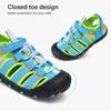 image:imageStelle Girls ClosedToe Water Hiking Beach Outdoor Sport Sandals  Adjustable HookandLoop Straps Boys amp Girls Athletic Shoes Summer Everyday Wear QuickDrying Materials Toddler to Big KidsAcid Blue