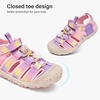 image:imageStelle Girls ClosedToe Water Hiking Beach Outdoor Sport Sandals  Adjustable HookandLoop Straps Boys amp Girls Athletic Shoes Summer Everyday Wear QuickDrying Materials Toddler to Big KidsSunset Glow