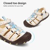 image:imageStelle Girls ClosedToe Water Hiking Beach Outdoor Sport Sandals  Adjustable HookandLoop Straps Boys amp Girls Athletic Shoes Summer Everyday Wear QuickDrying Materials Toddler to Big KidsConfetti Cake
