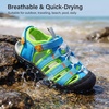 image:imageStelle Girls ClosedToe Water Hiking Beach Outdoor Sport Sandals  Adjustable HookandLoop Straps Boys amp Girls Athletic Shoes Summer Everyday Wear QuickDrying Materials Toddler to Big KidsAcid Blue