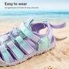 image:imageStelle Girls ClosedToe Water Hiking Beach Outdoor Sport Sandals  Adjustable HookandLoop Straps Boys amp Girls Athletic Shoes Summer Everyday Wear QuickDrying Materials Toddler to Big KidsLilac Mint