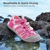 image:imageStelle Girls ClosedToe Water Hiking Beach Outdoor Sport Sandals  Adjustable HookandLoop Straps Boys amp Girls Athletic Shoes Summer Everyday Wear QuickDrying Materials Toddler to Big KidsFuchsia