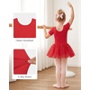 image:imageStelle Girls Dance Leotards with Sequin Tutu Dress Ballet Leotards Gymnastic Ballerina Costume Toddler Ballet OutfitRed