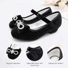 image:imageStelle Girls Dress Shoes Flower Girls Wedding Party Low Heels with Bow for Toddler and KidsBlackvelvet