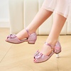 image:imageStelle Girls Dress Shoes Low Heel Glitter Bow Party Wedding Flower School ShoesBellapink