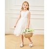 image:imageStelle Girls Dress Shoes Low Heel Glitter Bow Party Wedding Flower School ShoesBellawhite