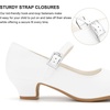 image:imageStelle Girls Dress Shoes Low Heel Glitter Bow Party Wedding Flower School ShoesClassicwhite