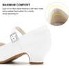 image:imageStelle Girls Dress Shoes Low Heel Glitter Bow Party Wedding Flower School ShoesClassicwhite