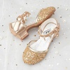 image:imageStelle Girls Dress Shoes Low Heel Glitter Bow Party Wedding Flower School ShoesSparklegold