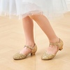 image:imageStelle Girls Dress Shoes Low Heel Glitter Bow Party Wedding Flower School ShoesSparklegold