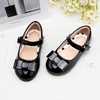 image:imageStelle Girls Dress Shoes Toddler Mary Jane Shoes Flat with Bow for ToddlerLittle KidsBlack