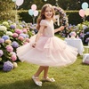 image:imageStelle Girls Dress Shoes Toddler Mary Jane Shoes Flat with Bow for ToddlerLittle KidsChampagne Glimmer