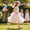 image:imageStelle Girls Dress Shoes Toddler Mary Jane Shoes Flat with Bow for ToddlerLittle KidsChampagne Glimmer