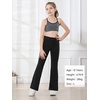 image:imageStelle Girls Flare Leggings with Pockets High Waisted Bootcut Yoga Pants Kids Dance Bell Bottoms Leggings01b1black