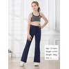 image:imageStelle Girls Flare Leggings with Pockets High Waisted Bootcut Yoga Pants Kids Dance Bell Bottoms Leggings02b2navy