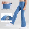 image:imageStelle Girls Flare Leggings with Pockets High Waisted Bootcut Yoga Pants Kids Dance Bell Bottoms Leggings03b3blue