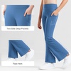 image:imageStelle Girls Flare Leggings with Pockets High Waisted Bootcut Yoga Pants Kids Dance Bell Bottoms Leggings03b3blue