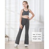 image:imageStelle Girls Flare Leggings with Pockets High Waisted Bootcut Yoga Pants Kids Dance Bell Bottoms Leggings04b4grey