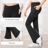 image:imageStelle Girls Flare Leggings with Pockets High Waisted Bootcut Yoga Pants Kids Dance Bell Bottoms Leggings10c13black