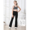image:imageStelle Girls Flare Leggings with Pockets High Waisted Bootcut Yoga Pants Kids Dance Bell Bottoms Leggings10c13black