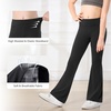 image:imageStelle Girls Flare Leggings with Pockets High Waisted Bootcut Yoga Pants Kids Dance Bell Bottoms Leggings10c13black