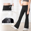 image:imageStelle Girls Flare Leggings with Pockets High Waisted Bootcut Yoga Pants Kids Dance Bell Bottoms Leggings15c5blackNavy