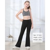 image:imageStelle Girls Flare Leggings with Pockets High Waisted Bootcut Yoga Pants Kids Dance Bell Bottoms Leggings18c8blackGrey Blue