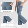 image:imageStelle Girls Flare Leggings with Pockets High Waisted Bootcut Yoga Pants Kids Dance Bell Bottoms LeggingsGrey Blue