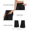 image:imageStelle Girls Fleece Lined Flare Leggings Kids Bell Bottom with Pockets Warm Winter Athletic Yoga PantsBlack