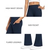 image:imageStelle Girls Fleece Lined Flare Leggings Kids Bell Bottom with Pockets Warm Winter Athletic Yoga PantsNavy