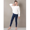 image:imageStelle Girls Fleece Lined Leggings Youth High Waist Warm Winter Athletic Yoga Pants with Hidden PocketA2navy