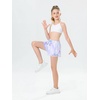image:imageStelle Girls Flowy Shorts with Pockets Athletic Running Skirt High Waist Butterfly 2 in 1 Sports Short 516 YearsLilac Sky