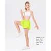 image:imageStelle Girls Flowy Shorts with Pockets Athletic Running Skirt High Waist Butterfly 2 in 1 Sports Short 516 YearsLime