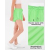 image:imageStelle Girls Flowy Shorts with Pockets Athletic Running Skirt High Waist Butterfly 2 in 1 Sports Short 516 YearsNeon Green