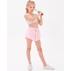 image:imageStelle Girls Flowy Shorts with Pockets Athletic Running Skirt High Waist Butterfly 2 in 1 Sports Short 516 YearsPink