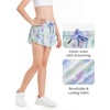 image:imageStelle Girls Flowy Shorts with Pockets Athletic Running Skirt High Waist Butterfly 2 in 1 Sports Short 516 YearsSpring Mist