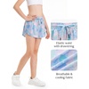 image:imageStelle Girls Flowy Shorts with Pockets Athletic Running Skirt High Waist Butterfly 2 in 1 Sports Short 516 YearsWatercolor Bloom