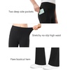 image:imageStelle Girls Leggings Flare Yoga Pants Kids Bootcut High Waisted Workout Dance Pants with PocketsBlack