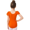 image:imageStelle Girls Leotards Black Ballet Dance Leotards Ruffle Short Sleeve Gymnastics OutfitsToddlerLittle KidBig KidOrange