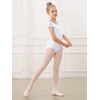 image:imageStelle Girls Leotards Black Ballet Dance Leotards Ruffle Short Sleeve Gymnastics OutfitsToddlerLittle KidBig KidWhite